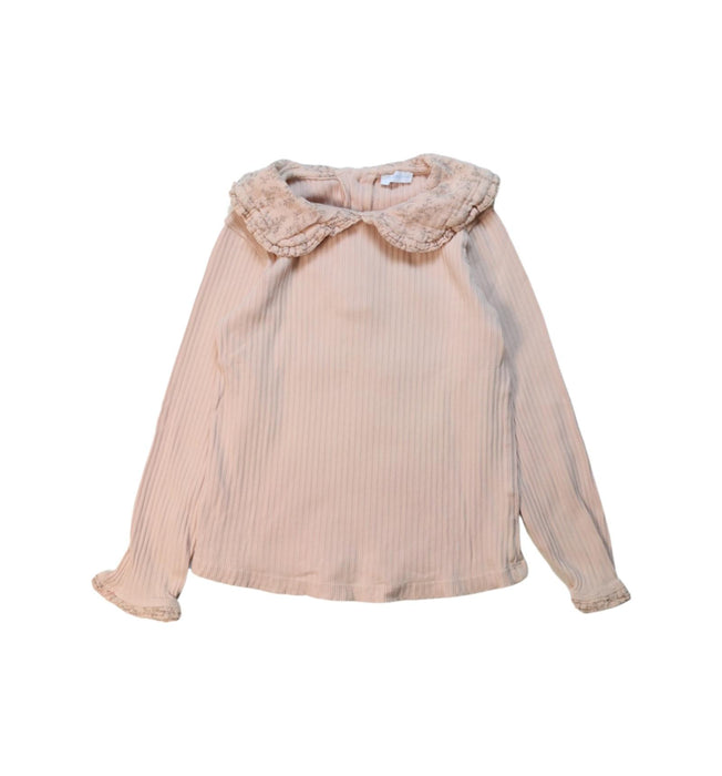 A Pink Long Sleeve Tops from Laranjinha in size 5T for girl. (Front View)