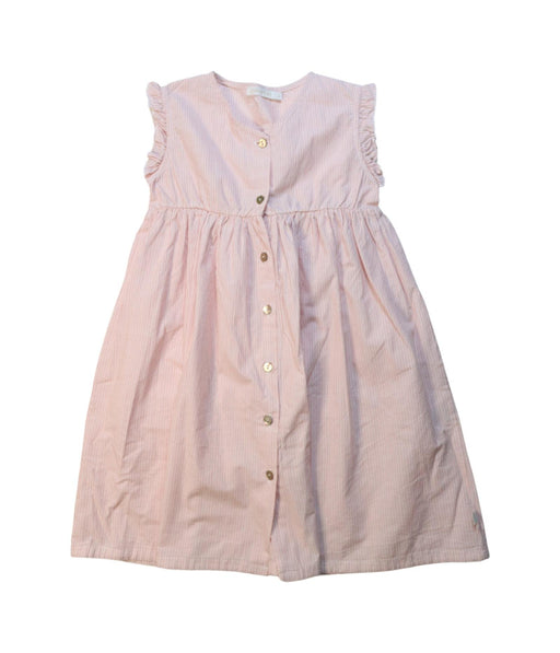 A Pink Sleeveless Dresses from Les Enfantines in size 8Y for girl. (Front View)