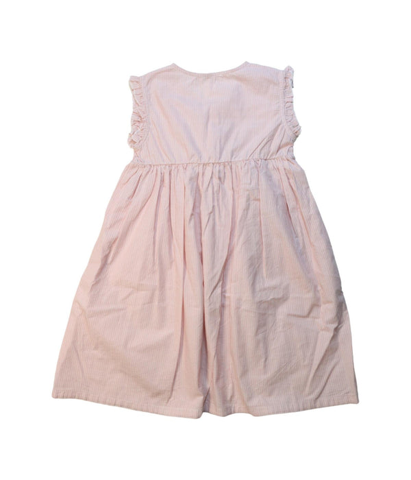 A Pink Sleeveless Dresses from Les Enfantines in size 8Y for girl. (Back View)