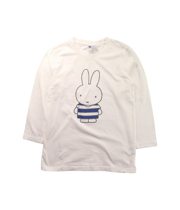 A White Long Sleeve T Shirts from Petit Bateau in size 10Y for neutral. (Front View)