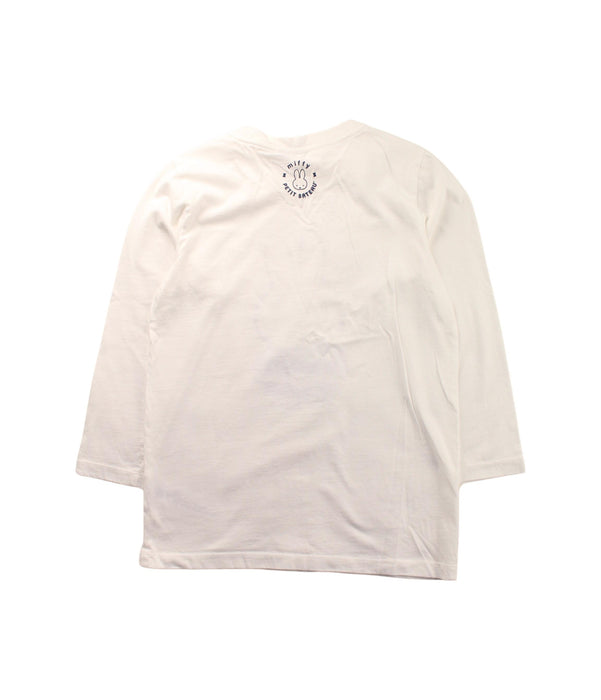 A White Long Sleeve T Shirts from Petit Bateau in size 10Y for neutral. (Back View)