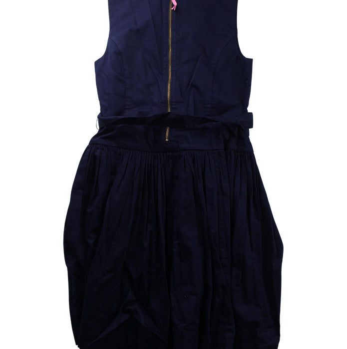 A Blue Sleeveless Dresses from Crewcuts in size 10Y for girl. (Back View)
