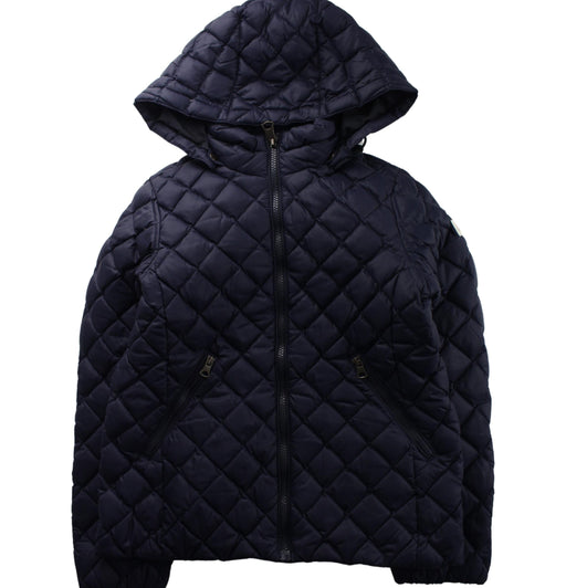 A Purple Puffer/Quilted Jackets from Aigle in size 12Y for boy. (Front View)