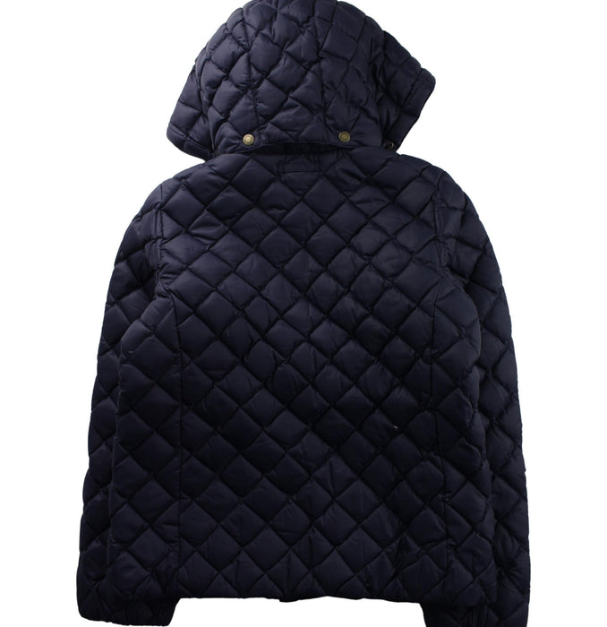A Purple Puffer/Quilted Jackets from Aigle in size 12Y for boy. (Back View)