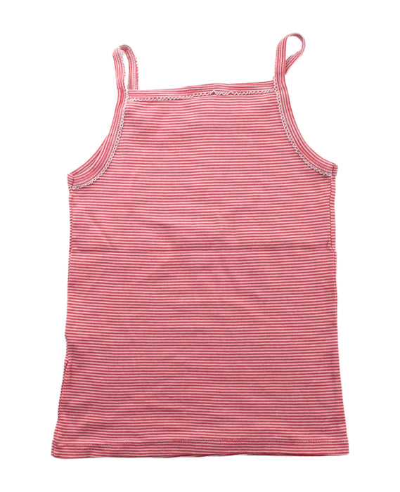 A Red Sleeveless T Shirts from Petit Bateau in size 8Y for girl. (Back View)