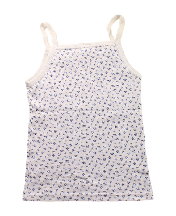 A Blue Sleeveless T Shirts from Petit Bateau in size 8Y for girl. (Back View)