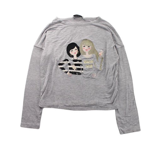 A Grey Long Sleeve T Shirts from Rykiel Enfant in size 8Y for girl. (Front View)