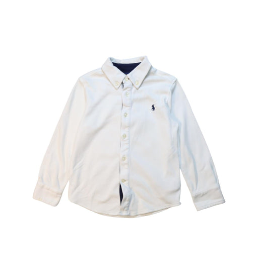 A White Long Sleeve Shirts from Polo Ralph Lauren in size 3T for boy. (Front View)