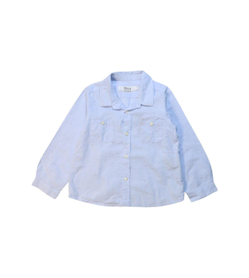 A Blue Long Sleeve Shirts from Bonpoint in size 3T for boy. (Front View)