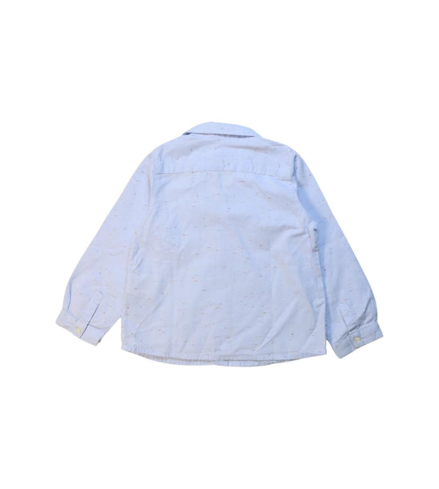 A Blue Long Sleeve Shirts from Bonpoint in size 3T for boy. (Back View)