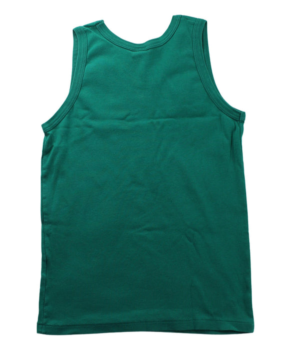 A Green Sleeveless T Shirts from Petit Bateau in size 10Y for boy. (Back View)