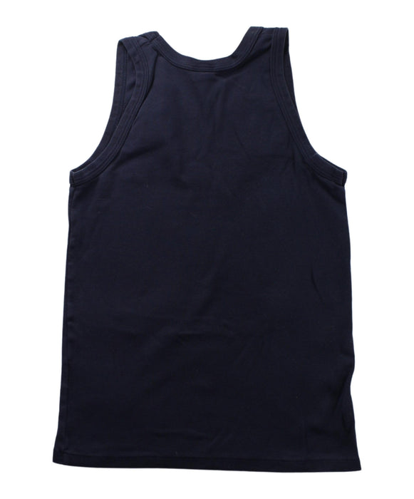 A Blue Sleeveless T Shirts from Petit Bateau in size 10Y for boy. (Back View)