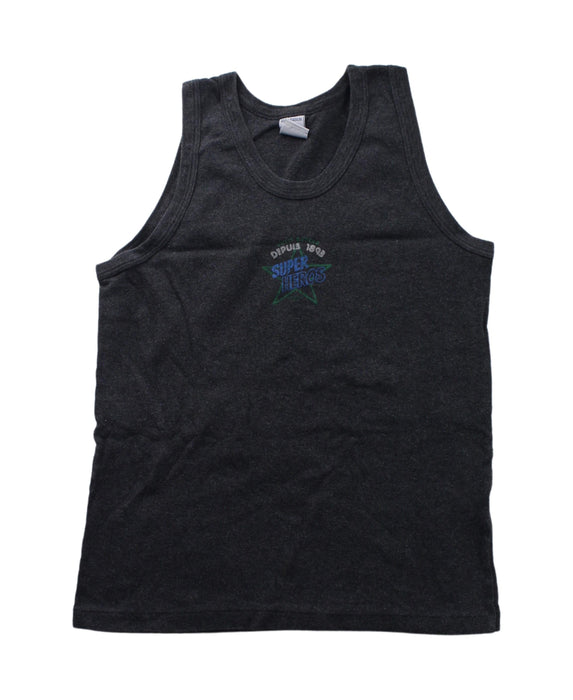 A Black Sleeveless T Shirts from Petit Bateau in size 10Y for boy. (Front View)