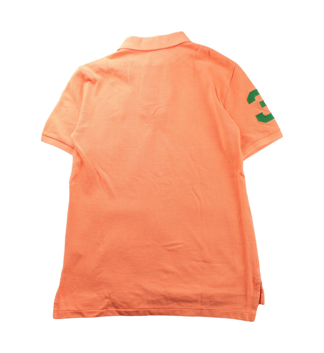 A Orange Short Sleeve Polos from Polo Ralph Lauren in size 10Y for boy. (Back View)