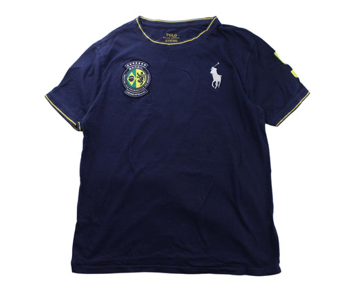 A Blue Short Sleeve T Shirts from Polo Ralph Lauren in size 10Y for boy. (Front View)