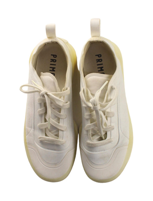 A White Sneakers from Adidas by Stella McCartney in size 12Y for girl. (Back View)