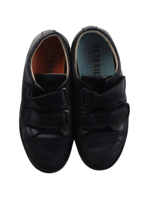 A Black Dress Shoes from Petasil in size 12Y for boy. (Back View)