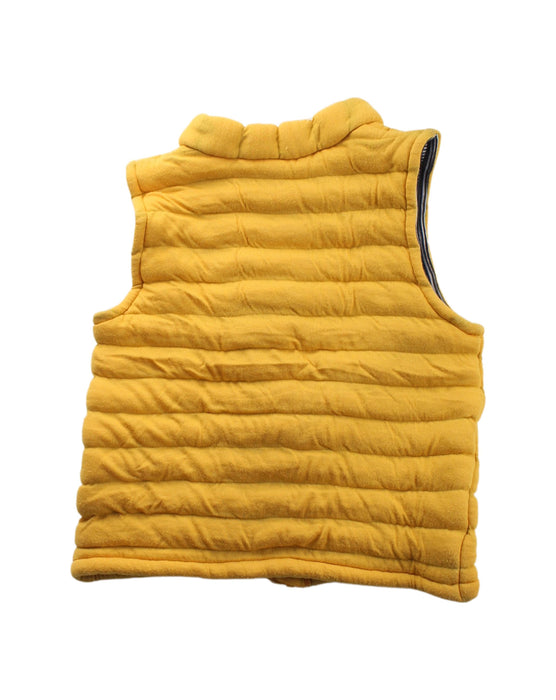 A Yellow Outerwear Vests from Petit Bateau in size 2T for girl. (Back View)