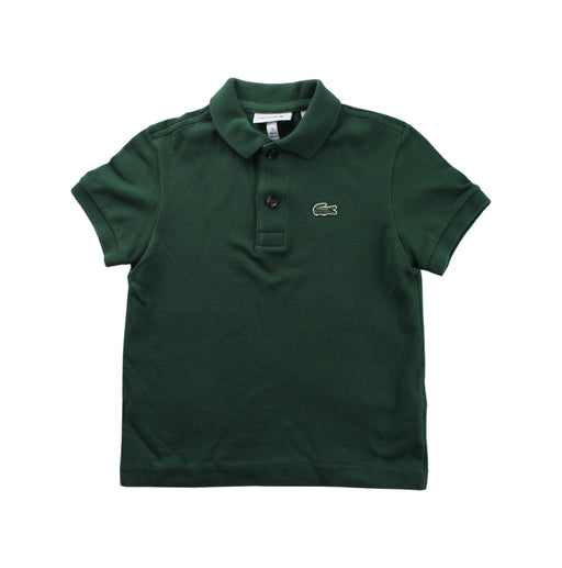 A Green Short Sleeve Polos from Lacoste in size 3T for boy. (Front View)