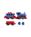 A Blue Cars Trucks Trains & Remote Control from Green Toys in size O/S for boy. (Front View)