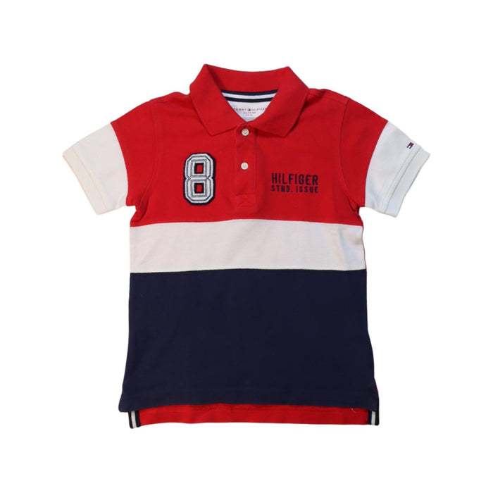 A Multicolour Short Sleeve Polos from Tommy Hilfiger in size 4T for boy. (Front View)