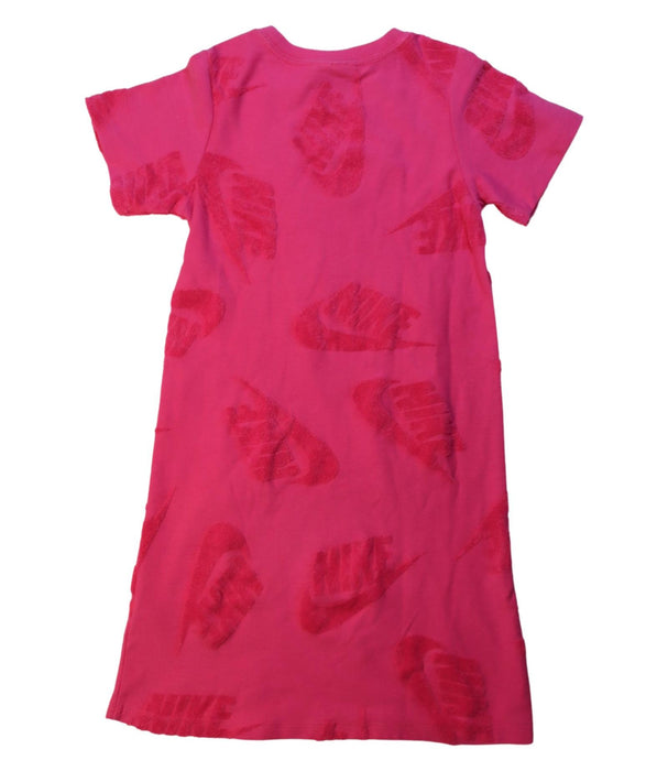 A Pink Short Sleeve Dresses from Nike in size 6T for girl. (Back View)