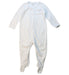 A White Onesies from The Little White Company in size 18-24M for neutral. (Front View)