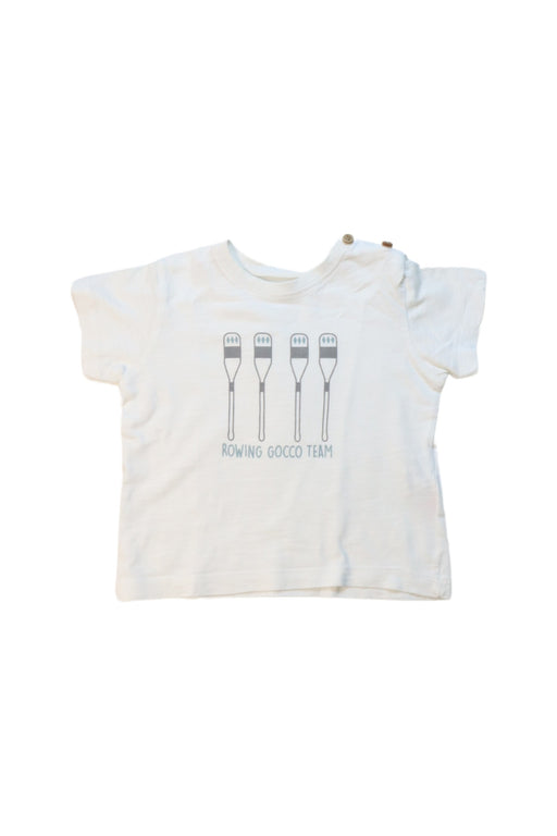 A White Short Sleeve T Shirts from Gocco in size 12-18M for boy. (Front View)