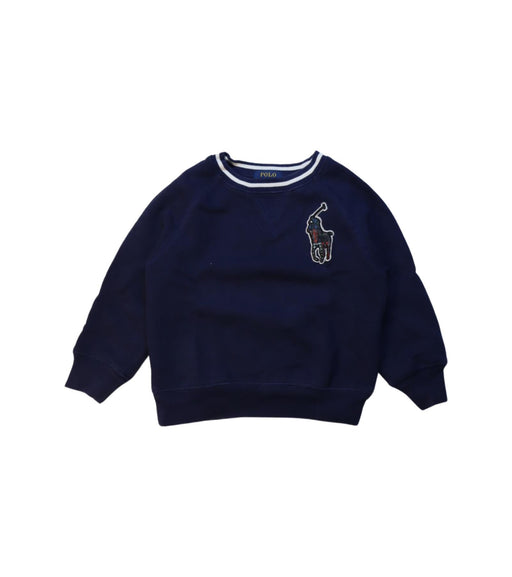 A Navy Crewneck Sweatshirts from Polo Ralph Lauren in size 3T for boy. (Front View)