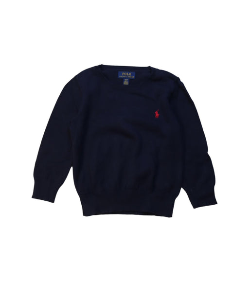 A Navy Knit Sweaters from Polo Ralph Lauren in size 3T for boy. (Front View)