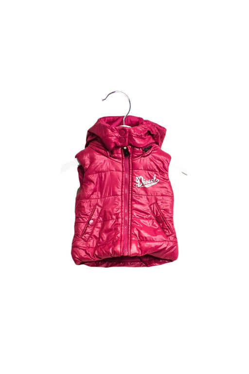 A Pink Vests from Diesel in size 3-6M for girl. (Front View)