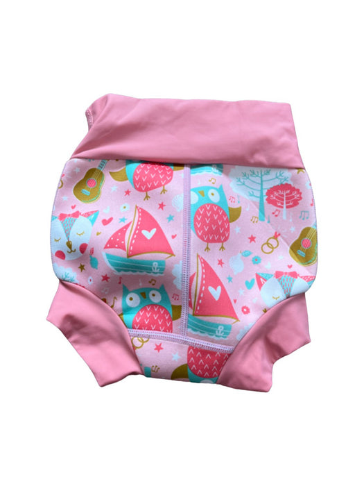 A Pink Swim Diapers from Splash About in size 12-18M for neutral. (Back View)