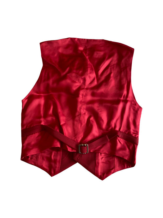 A Red Suit Vests from I Pinco Pallino in size 4T for boy. (Back View)