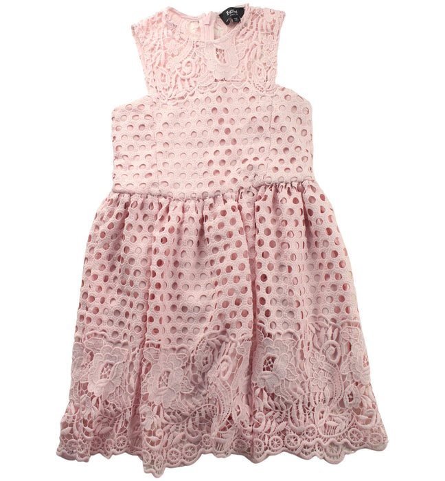 A Pink Sleeveless Dresses from Bardot Junior in size 6T for girl. (Front View)