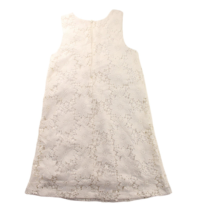 A White Sleeveless Dresses from Ruby & Bloom in size 7Y for girl. (Back View)