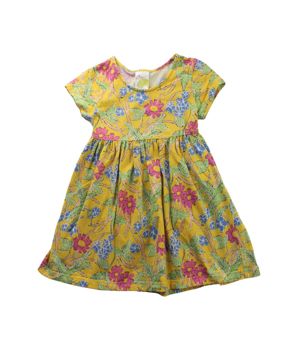 A Yellow Short Sleeve Dresses from Jim Thompson in size 3T for girl. (Front View)