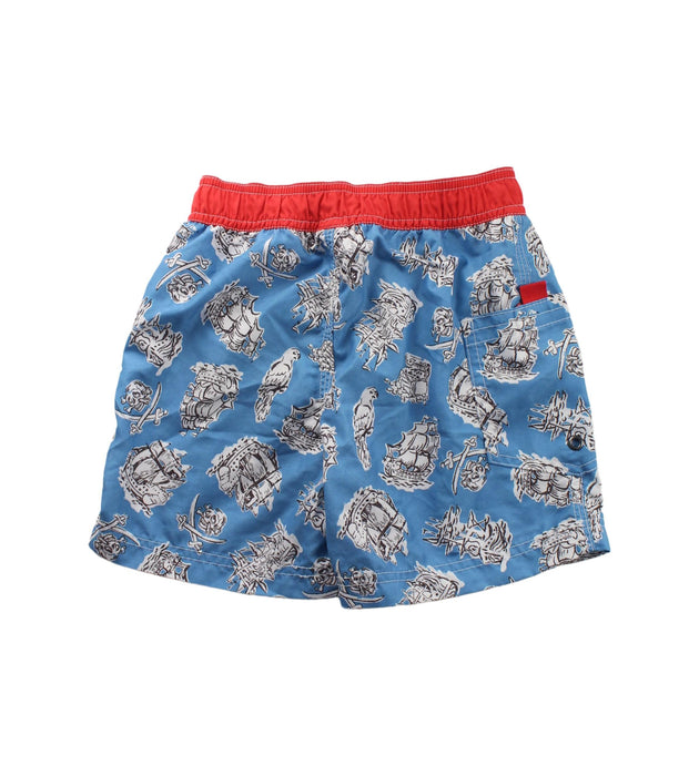 A Blue Swim Shorts from Molo in size 2T for boy. (Back View)