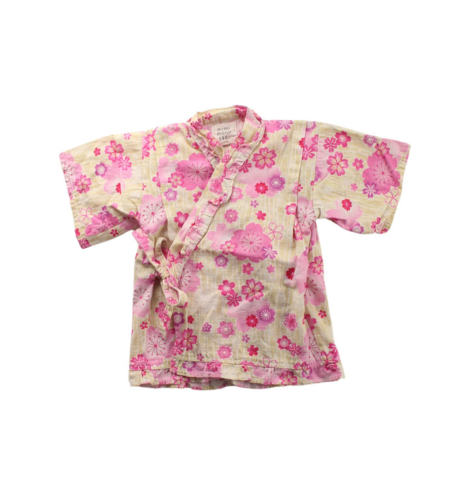 A Pink Shorts Sets from Mimi Mono in size 2T for girl. (Front View)