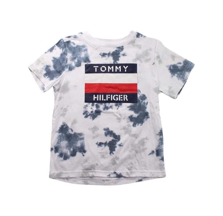 A Blue Short Sleeve T Shirts from Tommy Hilfiger in size 5T for boy. (Front View)