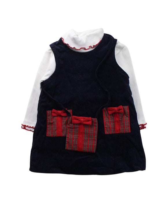 A Blue Long Sleeve Dresses from Florence Eiseman in size 2T for girl. (Front View)