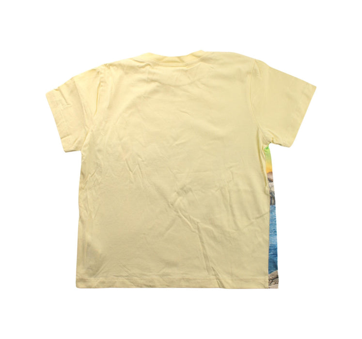 A Yellow Short Sleeve T Shirts from Molo in size 6T for boy. (Back View)