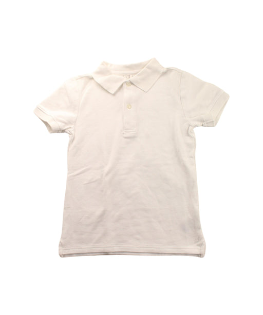 A White Short Sleeve Polos from Janie & Jack in size 5T for girl. (Front View)