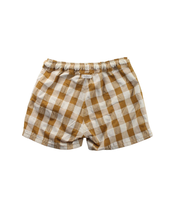 A Brown Shorts from Buho in size 3T for girl. (Back View)