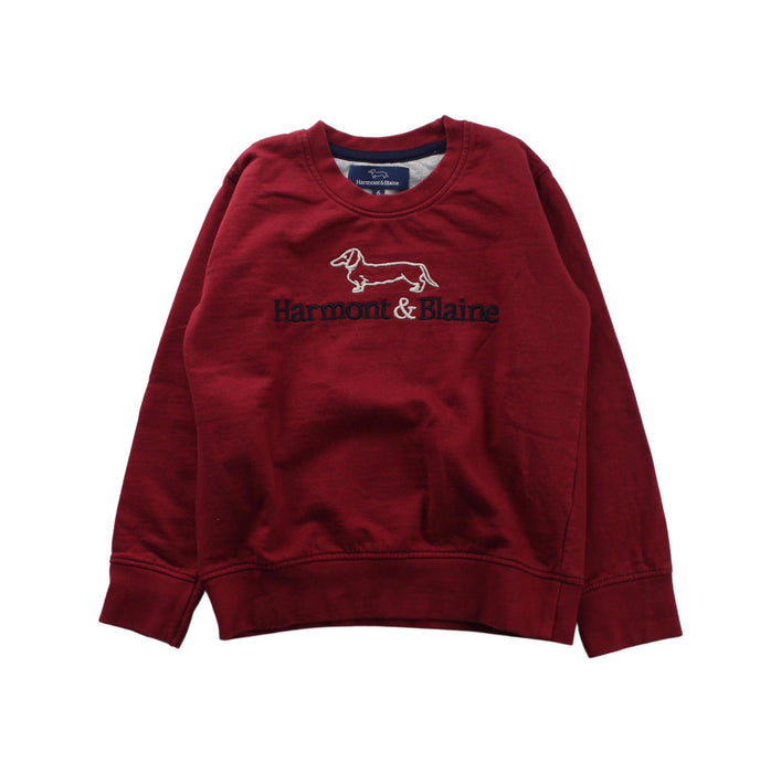 A Red Crewneck Sweatshirts from Harmont & Blaine in size 6T for neutral. (Front View)