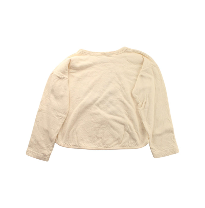 A Ivory Long Sleeve T Shirts from Petit Bateau in size 8Y for girl. (Back View)