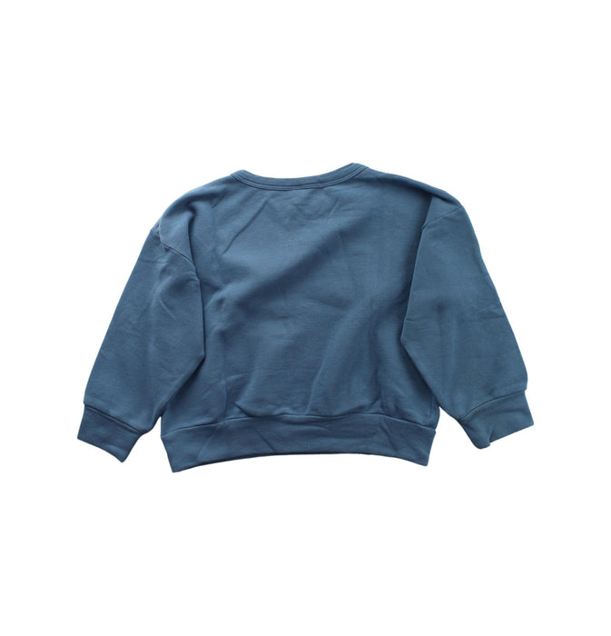 A Blue Crewneck Sweatshirts from Petit Bateau in size 6T for boy. (Back View)