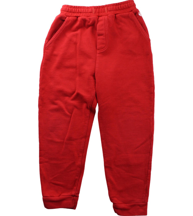 A Red Sweatpants from Petit Bateau in size 6T for girl. (Front View)