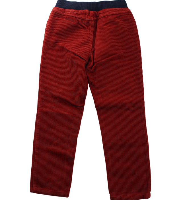 A Red Casual Pants from Petit Bateau in size 6T for girl. (Back View)