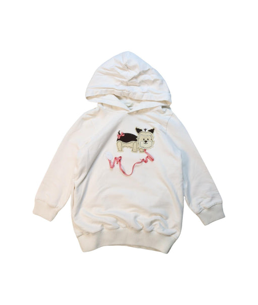 A White Hooded Sweatshirts from Nicholas & Bears in size 6T for neutral. (Front View)