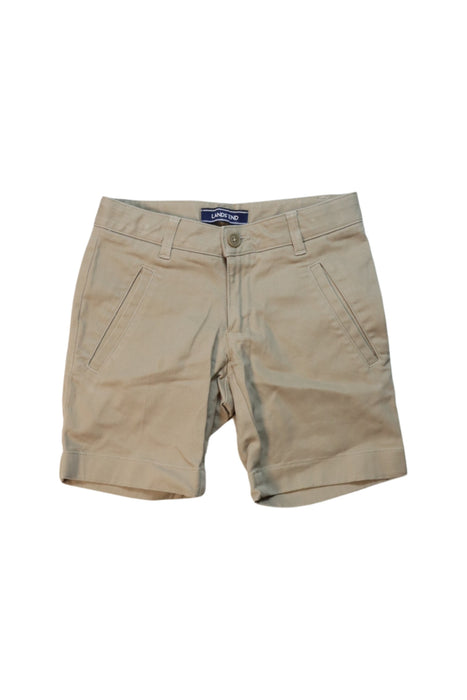 A Beige Shorts from Lands' End in size 7Y for boy. (Front View)